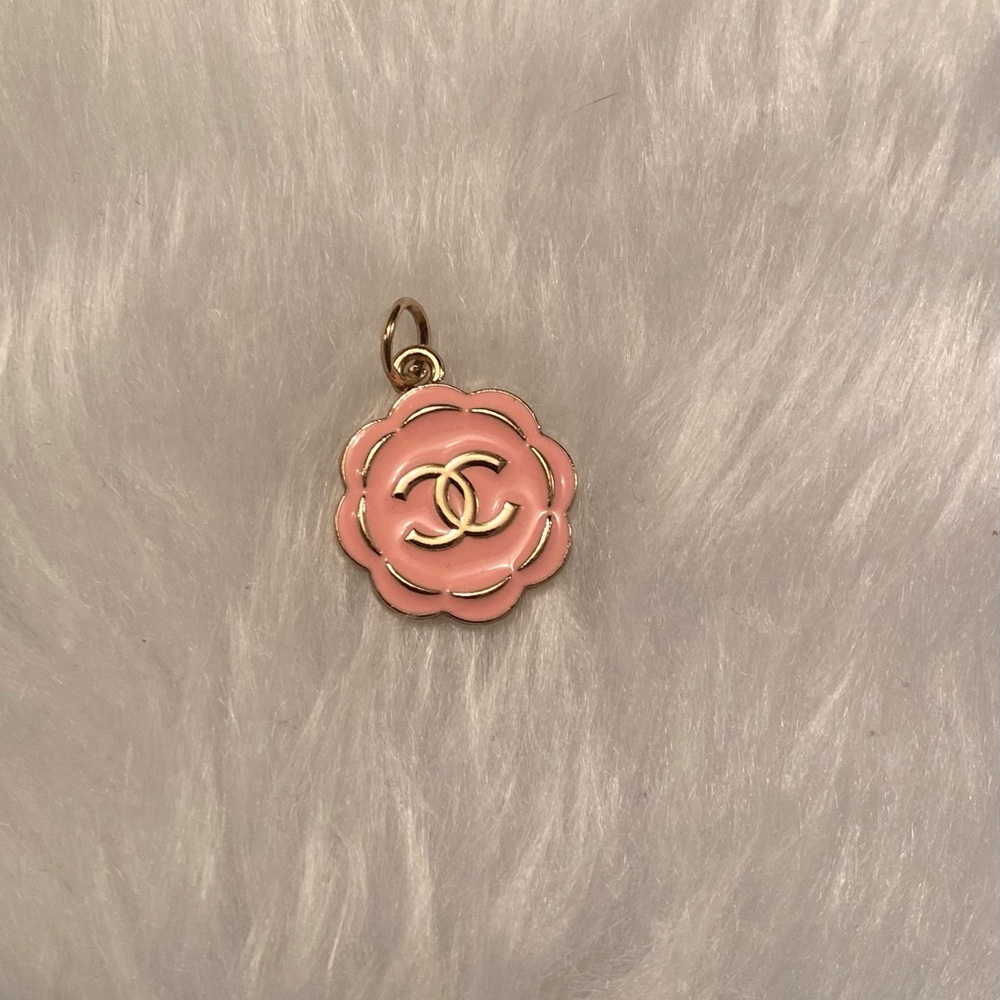 Pink & Gold CC Pendant Charm